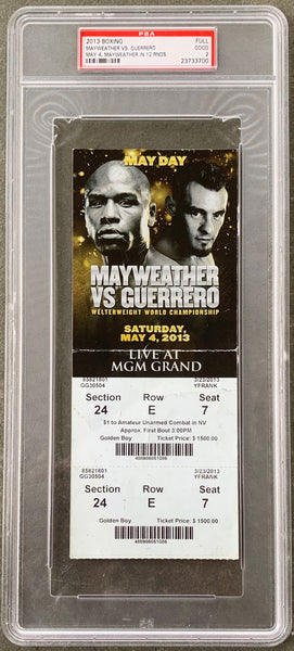 MAYWEATHER, JR., FLOYD-ROBERT GUERRERO FULL TICKET (2013-PSA/DNA)