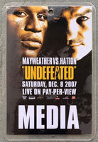 MAYWEATHER, JR., FLOYD-RICKY HATTON MEDIA CREDENTIAL (2007)