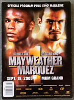 MAYWEATHER, JR., FLOYD-JUAN MANUEL MARQUEZ OFFICIAL PROGRAM (2009)