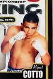 MAYWEATHER, JR., FLOYD-VICTORIANO SOSA & MIGUEL COTTO-JOEL PEREZ SIGNED ON SITE POSTER (2003-SIGNED BY MAYWEATHER, JR. & COTTO)