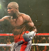 MAYWEATHER, JR., FLOYD SIGNED LARGE FORMAT ACTION PHOTO (JSA-HATTON FIGHT)