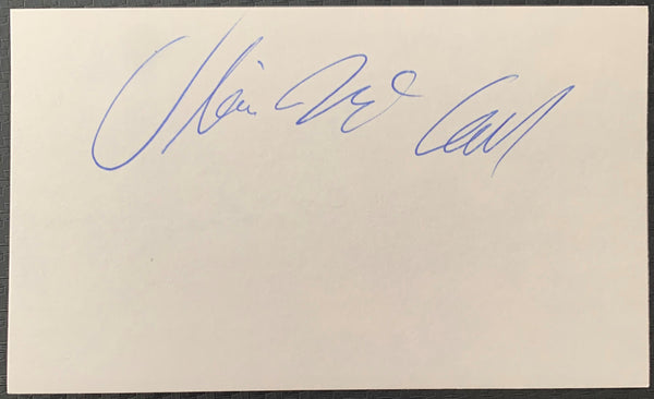 MCCALL, OLIVER SIGNED INDEX CARD (HEAVYWEIGHT CHAMPION)
