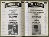 MCGUIGAN, BARRY-EUSEBIO PEDROZA OFFICIAL PROGRAM (1985)