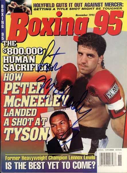 MCNEELEY, PETER SIGNED BOXING 95 MAGAZINE (1995)