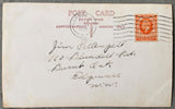 MONTANA, SMALL SIGNED REAL PHOTO POSTCARD