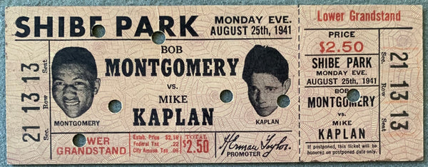 MONTGOMERY, BOB-MIKE KAPLAN ON SITE FULL TICKET (1941)