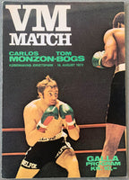 MONZON, CARLOS-TOM BOGS OFFICIAL PROGRAM (1972)