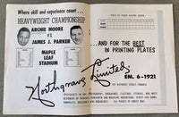 MOORE, ARCHIE-JAMES J. PARKER OFFICIAL PROGRAM (1956)