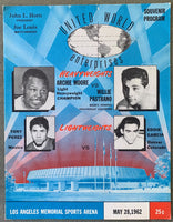 MOORE, ARCHIE-WILLIE PASTRANO OFFICIAL PROGRAM (1962)