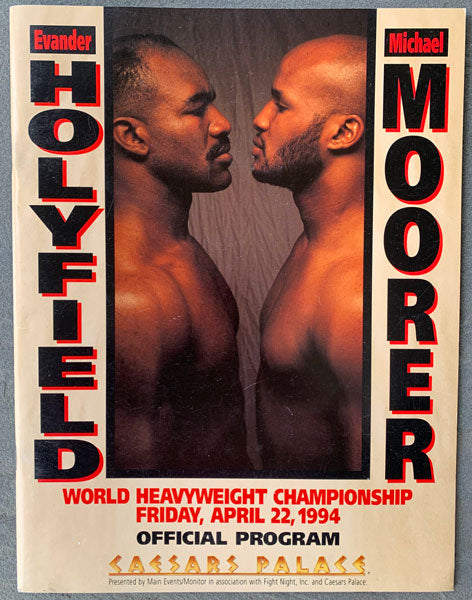 HOLYFIELD, EVANDER-MICHAEL MOORER I OFFICIAL PROGRAM (1994)