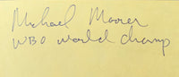 MOORER, MICHAEL SIGNED INDEX CARD (PSA/DNA AUTHENTICATED)