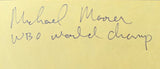 MOORER, MICHAEL SIGNED INDEX CARD (PSA/DNA AUTHENTICATED)