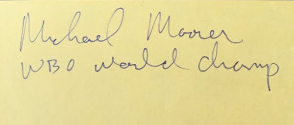 MOORER, MICHAEL SIGNED INDEX CARD (PSA/DNA AUTHENTICATED)