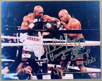 MOORER, MICHAEL SIGNED ACTION PHOTO (HOLYFIELD FIGHT)