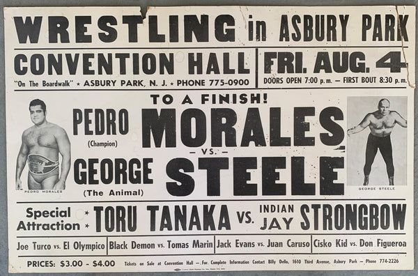 MORALES, PEDRO-GEORGE "THE ANIMAL" STEELE ON SITE POSTER (1972)
