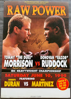 MORRISON, TOMMY-RAZOR RUDDOCK SIGNED PAY PER VIEW POSTER (1995-SIGNED BY MORRISON)