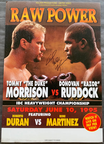 MORRISON, TOMMY-RAZOR RUDDOCK SIGNED PAY PER VIEW POSTER (1995-SIGNED BY MORRISON)