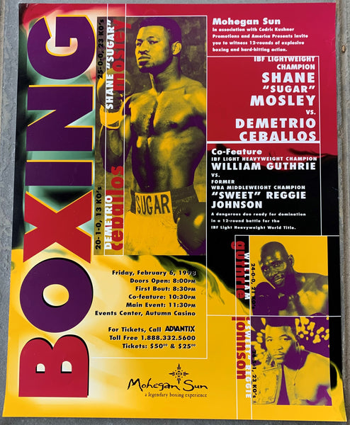 MOSLEY, SUGAR SHANE-DEMETRIO CEBALLOS ON SITE POSTER (1998)