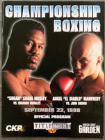 MOSLEY, SUGAR SHANE-EDUARDO MORALES OFFICIAL PROGRAM (1998)