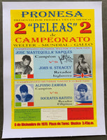 NAPOLES, JOSE-JOHN STRACEY & ALFONSO ZAMORA-SOCRATES BATOTO SIGNED ON SITE POSTER (1975-SIGNED BY STRACEY)