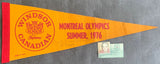 NAPPI, PAT SIGNED 1976 SUMMER OLYMPIC PENNANT