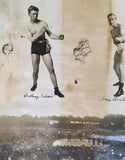 BRITT, JIMMY-BATTLING NELSON ORIGINAL LARGE FORMAT PHOTOGRAPH (1905-WHITE LIGHTWEIGHT TITLE)