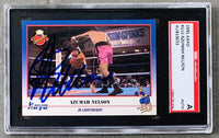 NELSON, AZUMAH SIGNED 1991 KAYO CARD (SGC)