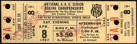 NORTON, KEN NATIONAL AAU BOXING CHAMPIONSHIP FULL TICKET (1967)