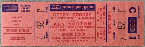 COONEY, GERRY-KEN NORTON FULL TICKET (1981)