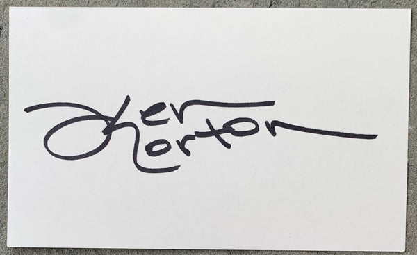 NORTON, KEN SIGNED INDEX CARD