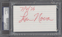 NOVA, LOU SIGNED INDEX CARD (PSA/DNA)