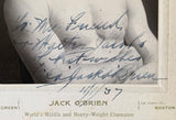 O'BRIEN, PHILADELPHIA JACK SIGNED BOUDOIR CABINET CARD PSA/DNA AUTHENTICATED)