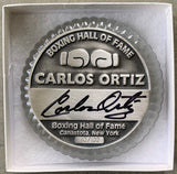 ORTIZ, CARLOS SIGNED BOXING HALL OF FAME PAPERWEIGHT