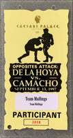 DE LA HOYA, OSCAR-HECTOR "MACHO" CAMACHO PARTICIPANT CREDENTIAL (1997)