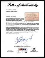 CORBETT, JAMES J. INK SIGNATURE (1892-EARLY SIGNATURE AS WORLD HEAVYWEIGHT CHAMPION-PSA/DNA AUTHENTICATED)