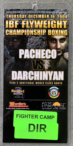 DARCHINYAN, VIC-IRENE PACHECO FIGHTER CAMP CREDENTIAL (2004)