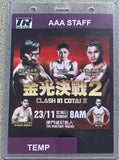 ACQUIAO, MANNY-CHRIS ALGIERI PROMOTER TEMPORARY STAFF CREDENTIAL (2014)