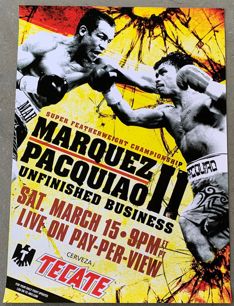 PACQUIAO, MANNY-JUAN MANUEL MARQUEZ II PAY PER VIEW POSTER (