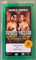 PACQUIAO, MANNY-HECTOR VELASQUEZ & ERIK MORALES-ZAHIR RAHEEM COMMISSION CREDENTIAL (2005)