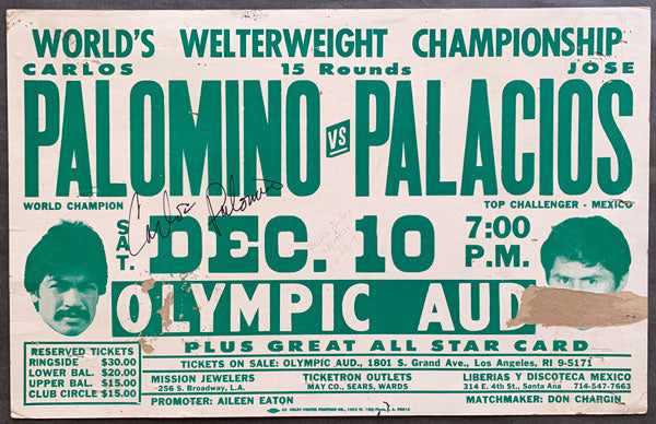 PALOMINO, CARLOS-JOSE PALACIOS SIGNED ON SITE POSTER (1977-SIGNED BY PALOMINO)