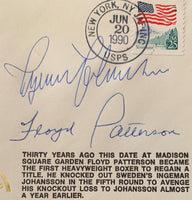 PATTERSON, FLOYD-INGEMAR JOHANSSON III COMMEMORATIVE SIGNED ENVELOPE (SIGNED BY BOTH-JSA)