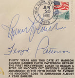 PATTERSON, FLOYD-INGEMAR JOHANSSON III COMMEMORATIVE SIGNED ENVELOPE (SIGNED BY BOTH-JSA)