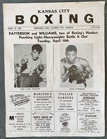 PATTERSON, FLOYD-ALVIN WILLIAMS OFFICIAL PROGRAM (1956)