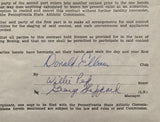 PEP, WILLIE SIGNED FIGHT CONTRACT (1965-WILLIE LITTLE FIGHT)