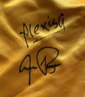 ARGUELLO, ALEXIS & AARON PRYOR SIGNED BOXING TRUNKS (BOXING HOF AUTHENTICATED)