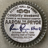 PRYOR, AARON SIGNED BOXING HALL OF FAME PAPERWEIGHT