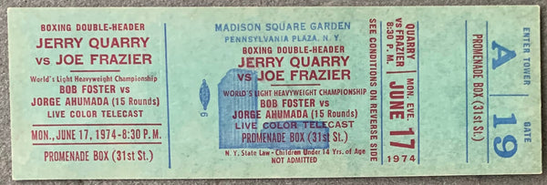 FRAZIER, JOE-JERRY QUARRY II FULL TICKET (1974)