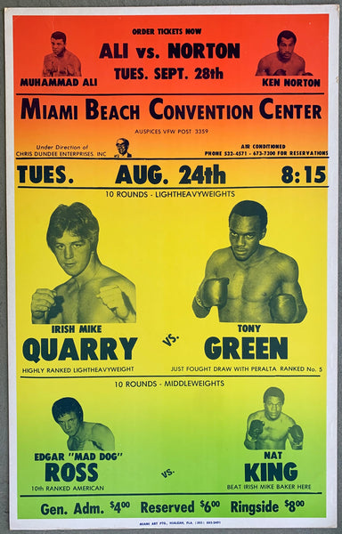 QUARRY, MIKE-TONY GREEN ON SITE POSTER (1976)