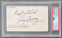 QUARRY, JERRY VINTAGE SIGNED INDEX CARD (1968-PSA/DNA)