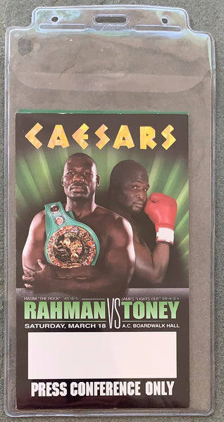 RAHMAN, HASIM-JAMES TONEY PRESS CREDENTIAL (2006)